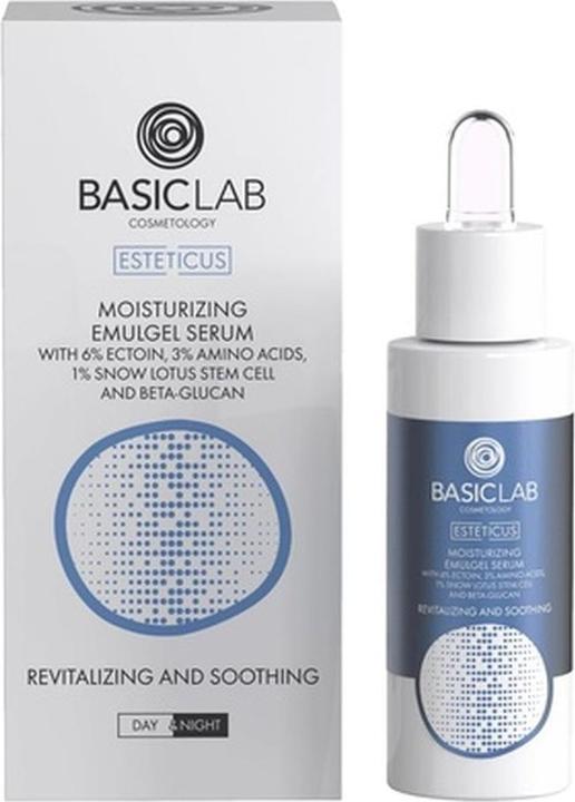 Actual product image BasicLab Esteticus Moisturising Emu-Face Gel With 6% Ectoine And Snow Lotus Stem Cells 30Ml (30 ml)
