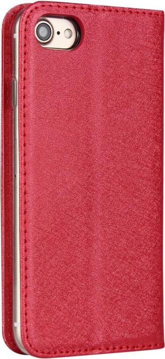 Actual product image Cover-Discount iPhone SE / 8 / 7 - Silk Texture Flip Case red (Apple iPhone 8, Apple iPhone 7)