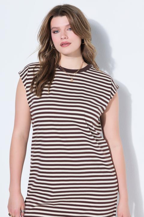 Produktbild Studio Untold Jersey Kleid, oversized, Ringel, Rundhals, ärmellos (54, 56)