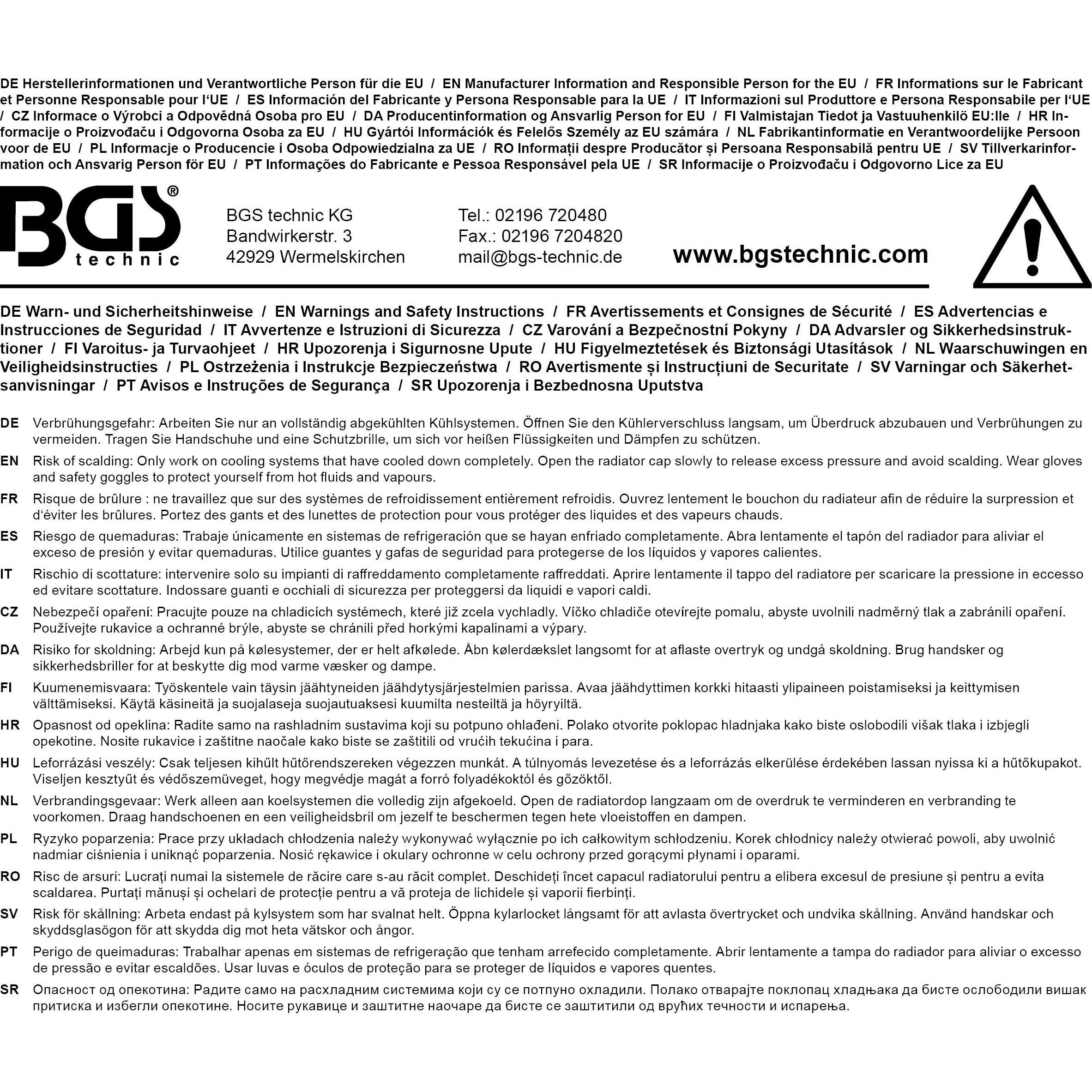 Thumbnail - BGS, Fahrzeug Werkzeug, Frostschutzprüfer Areotemp
