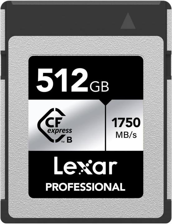 Image du produit Lexar Carte CFexpress Type B, lecture 1750 Mo/s, compatible DSLR et XQD (512 Go, CFexpress type B)