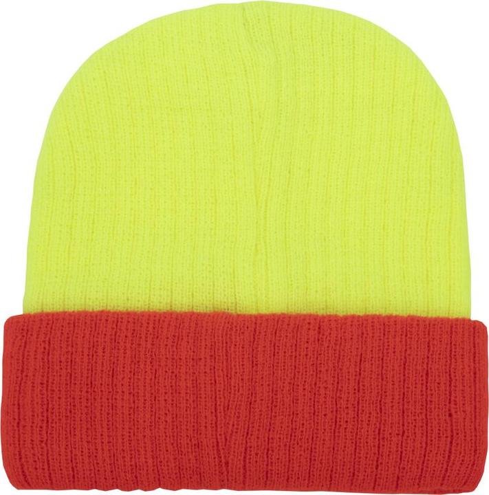 Immagine prodotto Korntex Cappello in maglia Metz colore principale giallo risvolto in arancione ® KXST