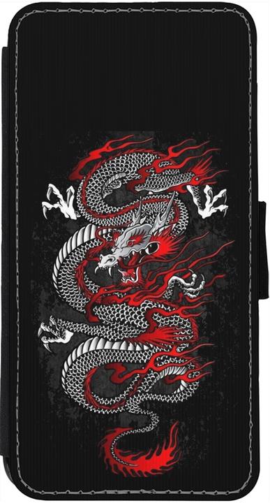 Immagine prodotto PhoneLook Cover Portafoglio Nero stile giapponese Dragon Tattoo Rosso Nero (Apple iPhone 12)