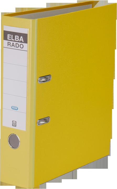 Actual product image Elba Folder rado brillant, spine width: 80 mm, yellow DIN A4, cover outside / inside refined with (A4, 80 mm, 1 Piece)