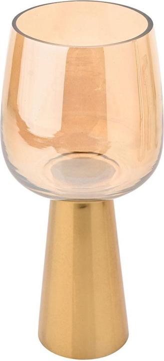 Hestia Gold Glass Top Tealight Holder - Small
