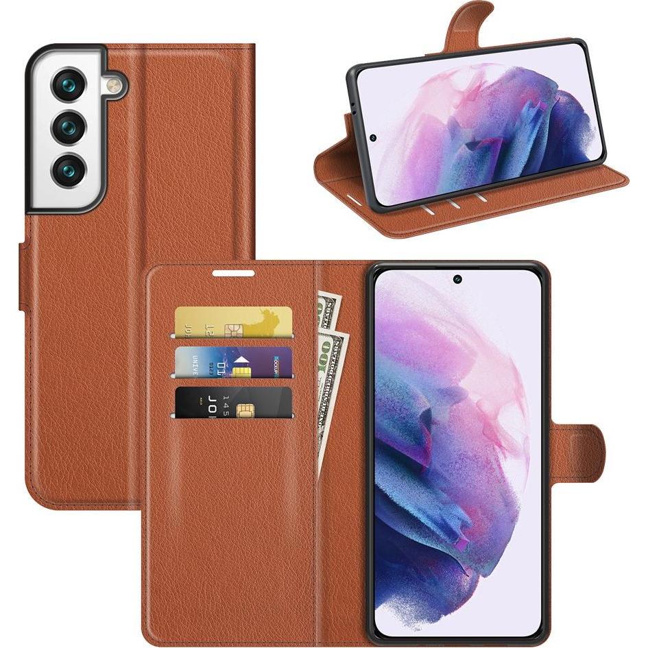 Thumbnail - Cover-Discount Galaxy S22 - Leder Etui Hülle braun (Samsung Galaxy S22), Smartphone Hülle, Braun