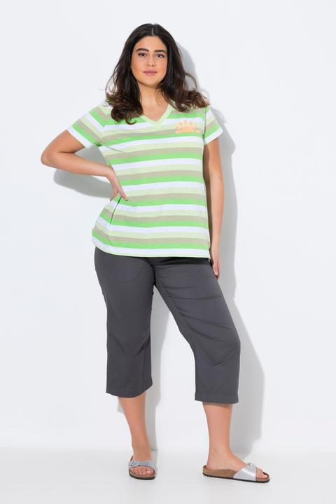 Produktbild Ulla Popken 7/8-Hose Ruby, geformtes Knie, gerades Bein, Elastikbund (46)