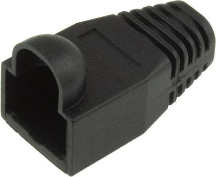 Produktbild ACT RJ45 black boot for 6.5 mm cable. Color: Black Cable boot rj45 6.5mm black