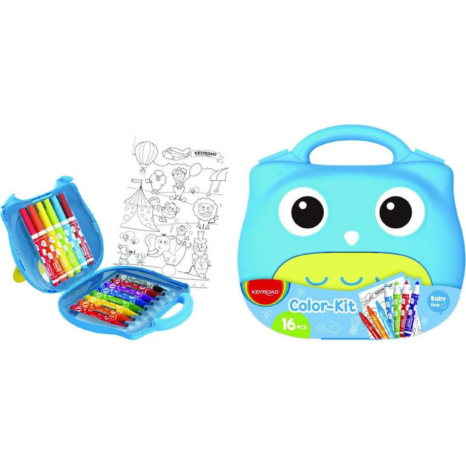 Keyroad, Malstifte, Farbset für Kinder (Farbmischung, 16 x)