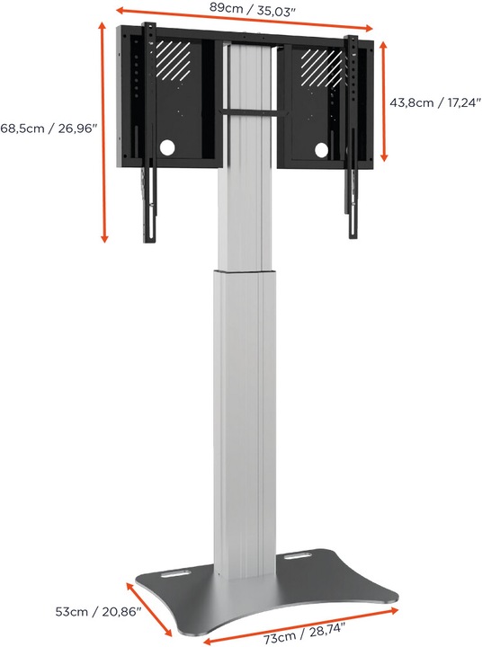 Immagine prodotto Celexon Espositore elettrico Expert regolabile in altezza Adjust-4286PS - 70 cm (86", 136 kg)
