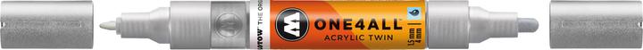 Produktbild Molotow Marqueur pour Maquettes - One4All Twin - Acrylique Argent - 1,5/4mm - -227 - 15 cm (Silber, 4 mm, 1 x)
