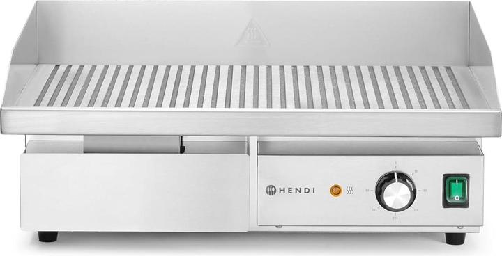 Produktbild Hendi Gerillte Grillplatte,, Budget Line, 220-240V/3000W, 550x430x(H)240mm (3 kW)
