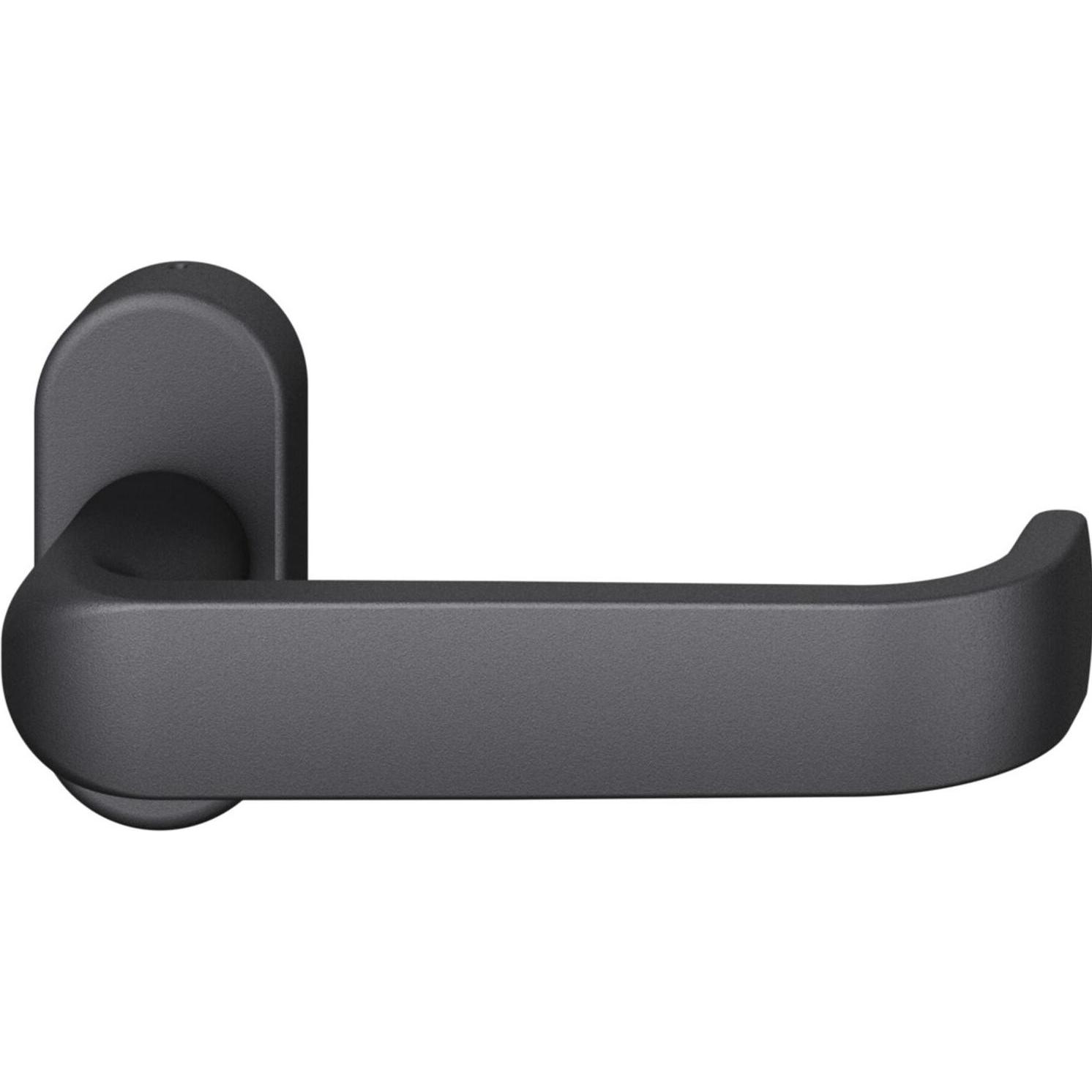 FSB, Türgriff + Fenstergriff, FH-Rahmentürdrücker 09 1268 Standflügel ovale Rosette Aluminium schwarz (Türgarnitur)