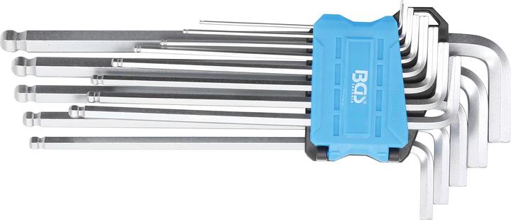 Produktbild BGS Winkelschlüssel-Satz, extra lang Innensechskant mit Kugelkopf 1,5 - 10 mm 13-tlg.