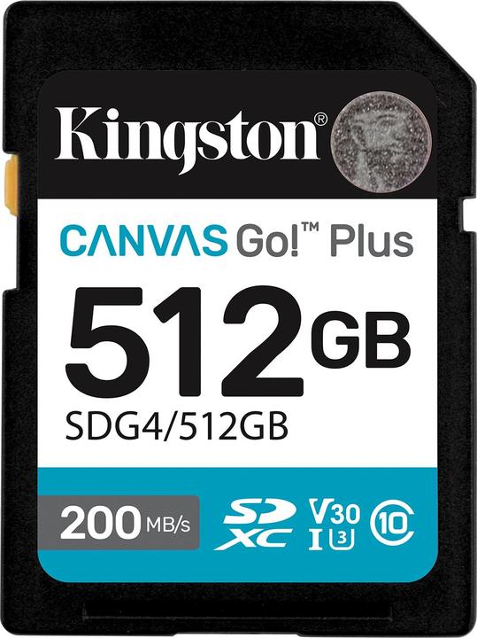 Produktbild Kingston Card Canvas Go Plus SDG4 (512 GB, SDXC, U3, UHS-I)
