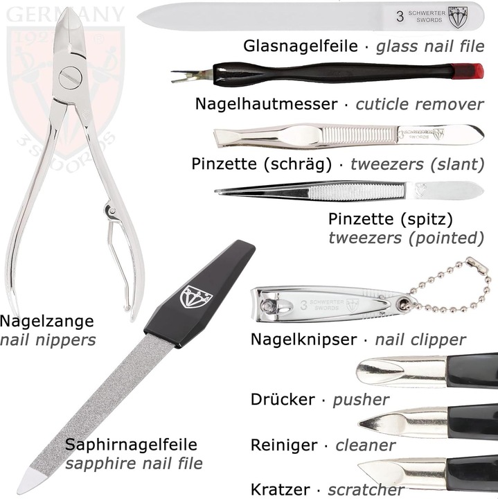 Produktbild Drei Schwerter 12-teiliges Nagelset 'Palermo'