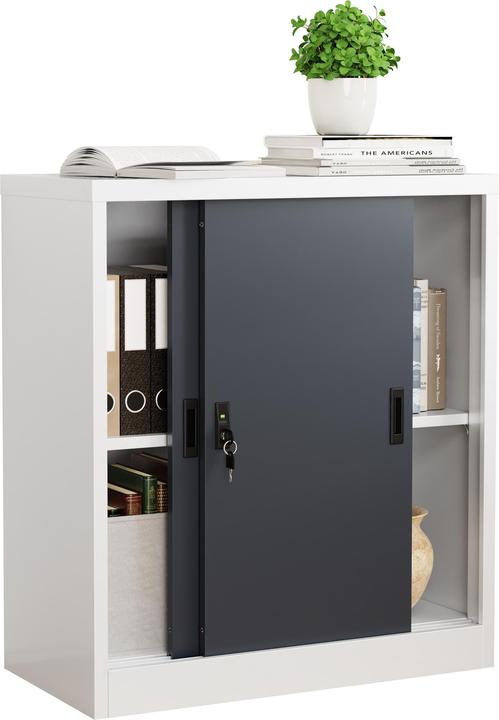 VCM Stahlschrank abschliessbar Malivo 2fach