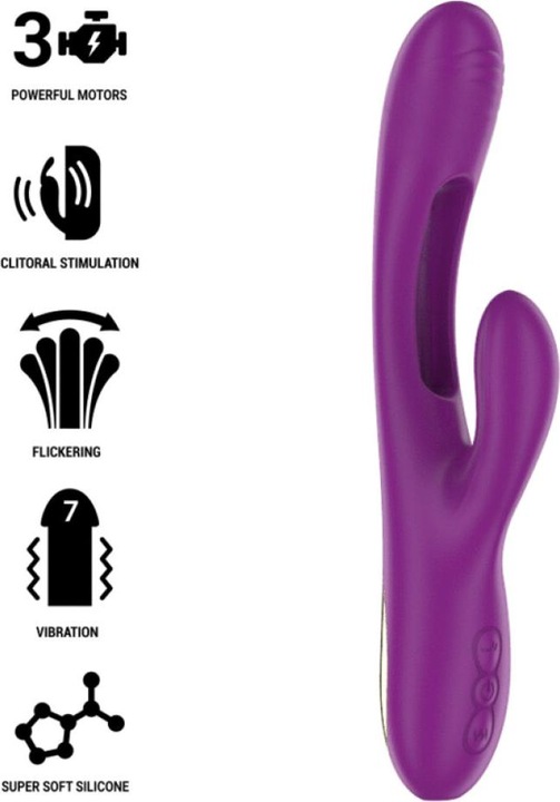 Immagine prodotto Intense Apolo Vibratore Multifunzione Ricaricabile A 7 Vibrazioni Con Lingua Vibrante Viola
