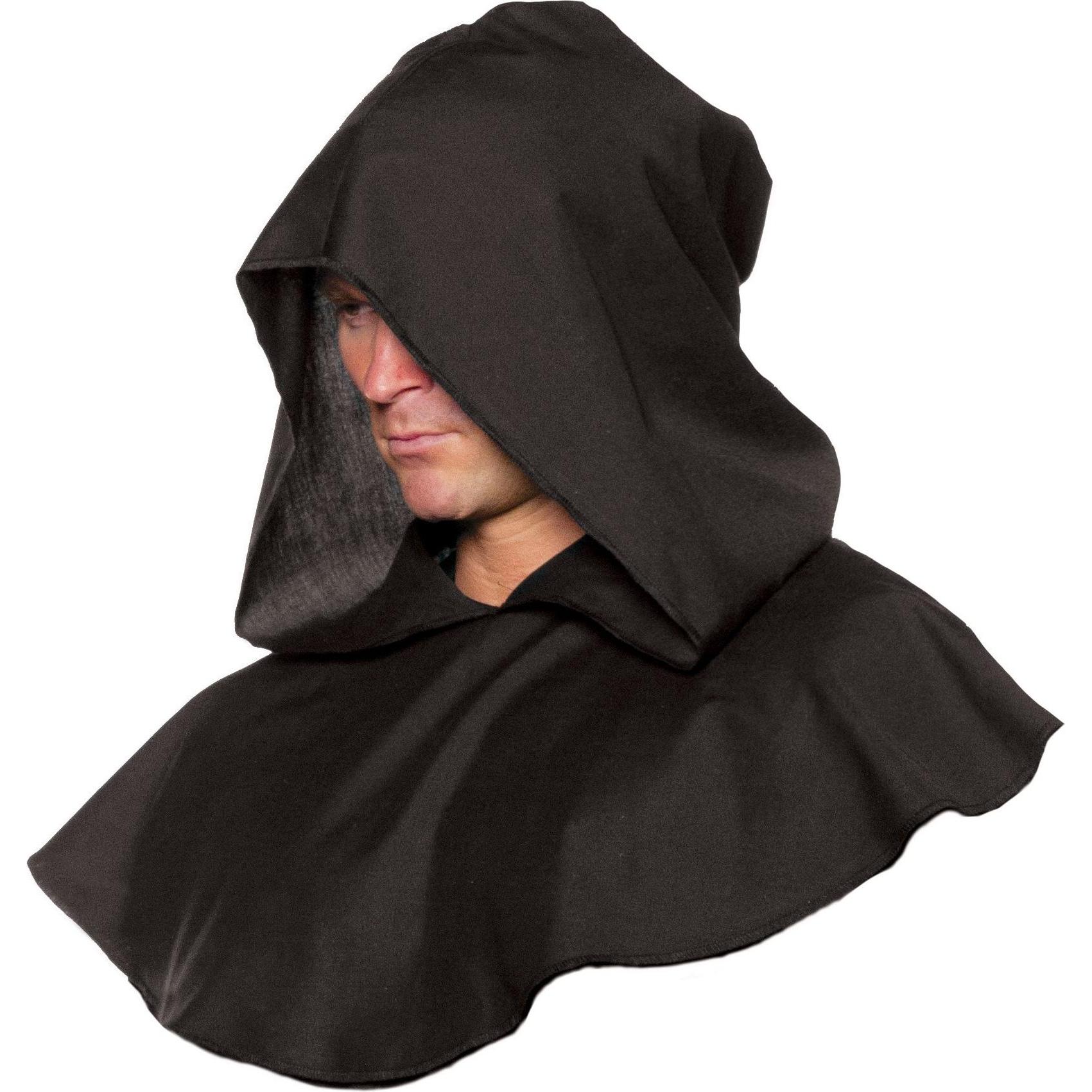 Underwraps Mönch Kapuzenüberwurf schwarz