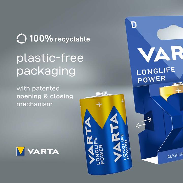 Produktbild Varta LONGLIFE Power (2 Stk., D, 16500 mAh)