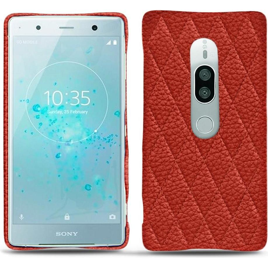 Noreve Lederschutzhülle (Sony Xperia XZ2 Premium), Smartphone Hülle, Orange