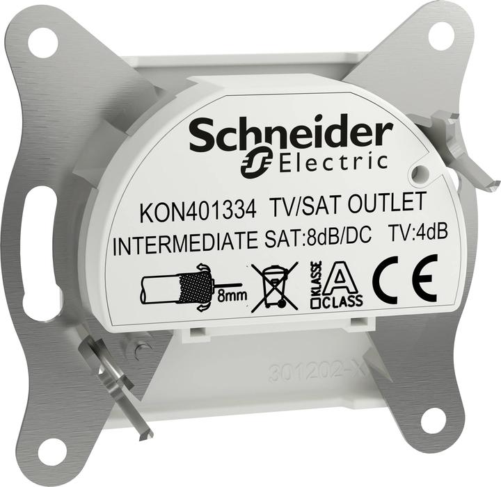 Produktbild Schneider Electric TV-SAT Durchgangsdose Asfora Weiss (RAL 9003) EPH3470321D (Antennendose)