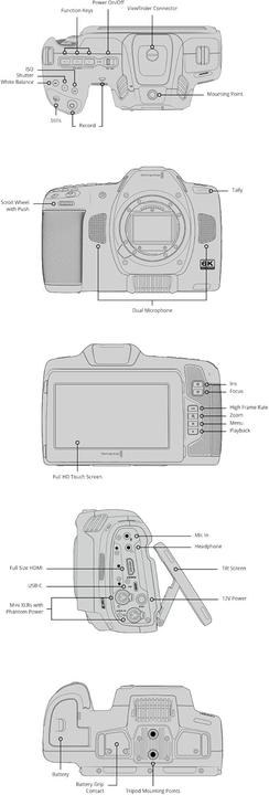 Image du produit Blackmagic Caméra Cinéma 6K (24.60 Mpx)