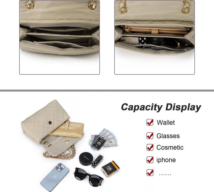 Produktbild Only-Bags.Store Umhängetasche Elegante Handytasche Gesteppte Handtasche