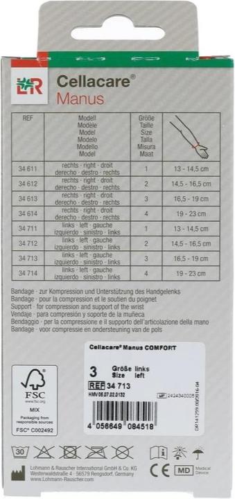 Produktbild Cellacare Manus Comfort Grösse 3 links