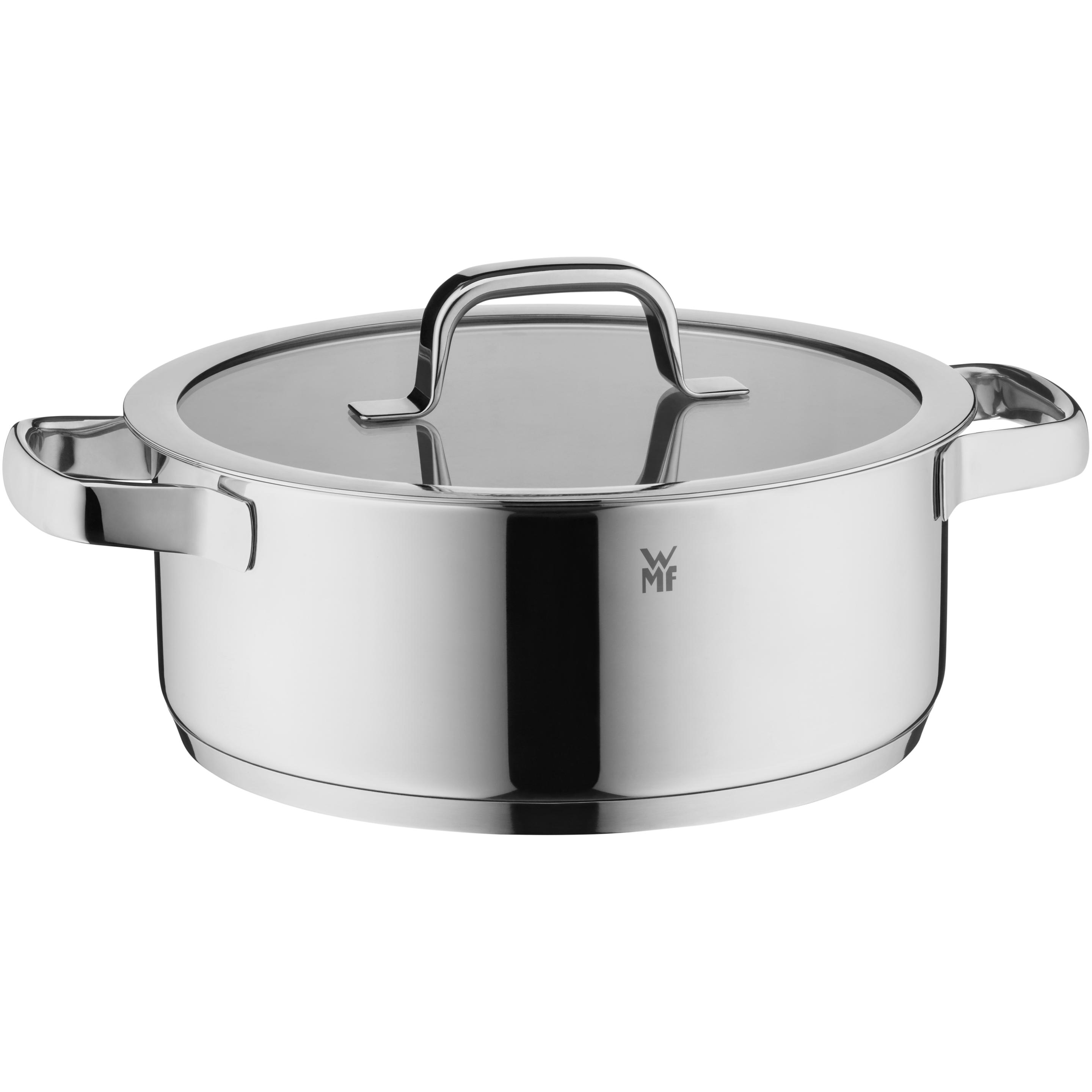 WMF Compact Cuisine Bratentopf mit Deckel, 24 cm, Pfanne + Kochtopf, Silber