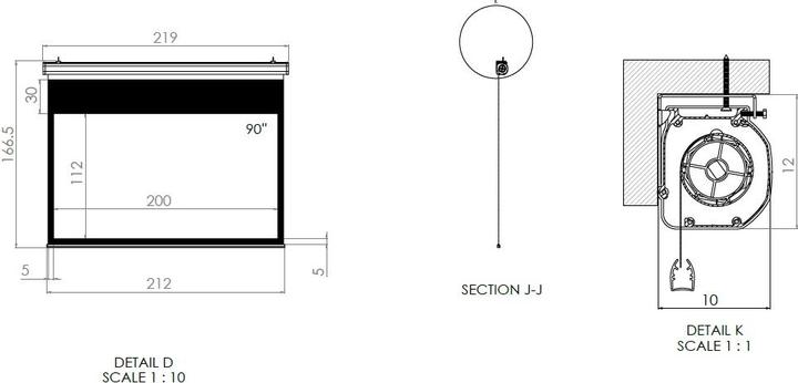 Produktbild Bestvision Leinwand mit Motor 16:9, weiss, 90" (90", 16:9)