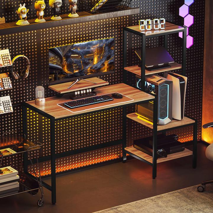 Produktbild Homcom Computertisch Spanplatte, Metall Braun