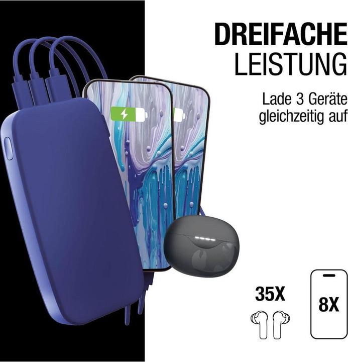 Actual product image Fresh'N Rebel Fresh 'n Rebel Powerbank 24000 mAh Blue (24000 mAh, 20 W, 88.80 Wh)