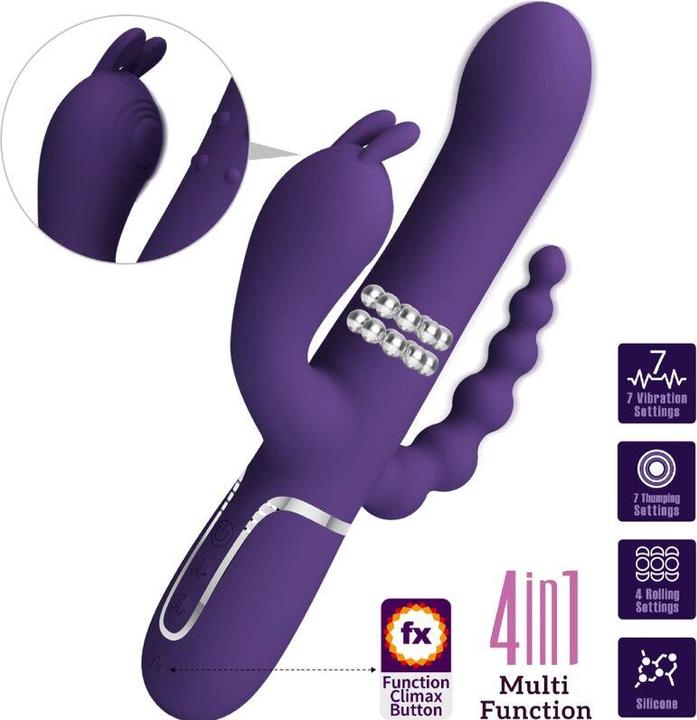 Produktbild Pretty Love Cammy Triple Vibrator Multifunktion 4 In 1 Lila