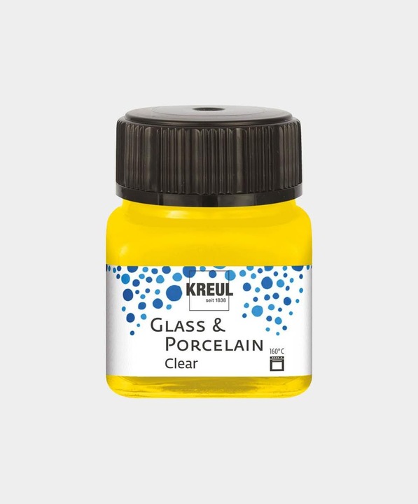 Produktbild Kreul Glass & Porcelain Clear, Porzellan- und Glasfarbe (Sonnengelb, 20 ml)