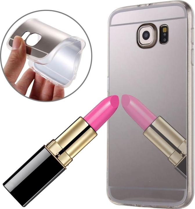 Produktbild König Design Handyhülle für Samsung Galaxy S7 Edge Schutzcase Backcover Bumper Etuis Silber (Samsung Galaxy S7 Edge)