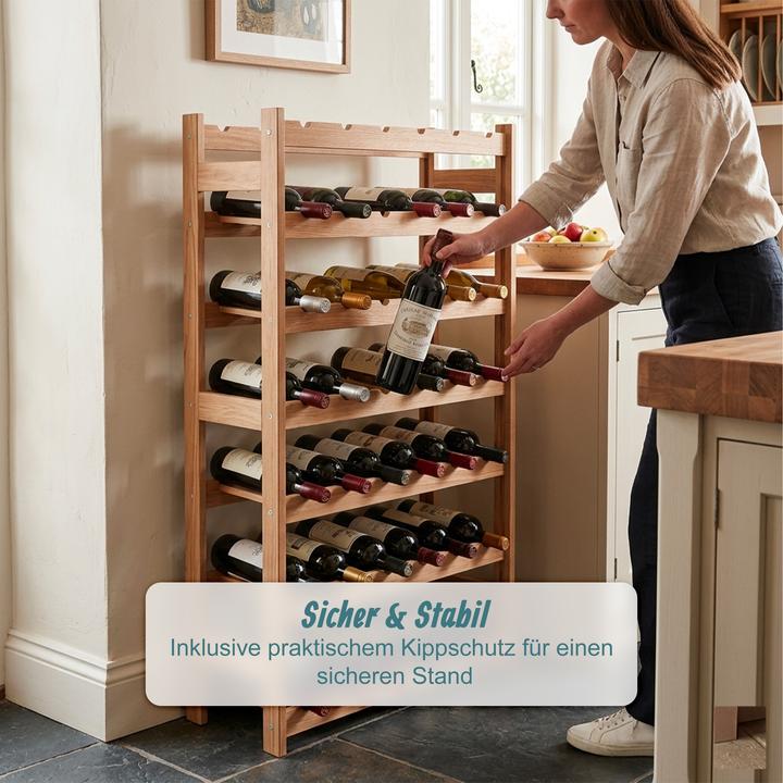 Actual product image Relaxdays winerack (63 x 25 x 102 cm)
