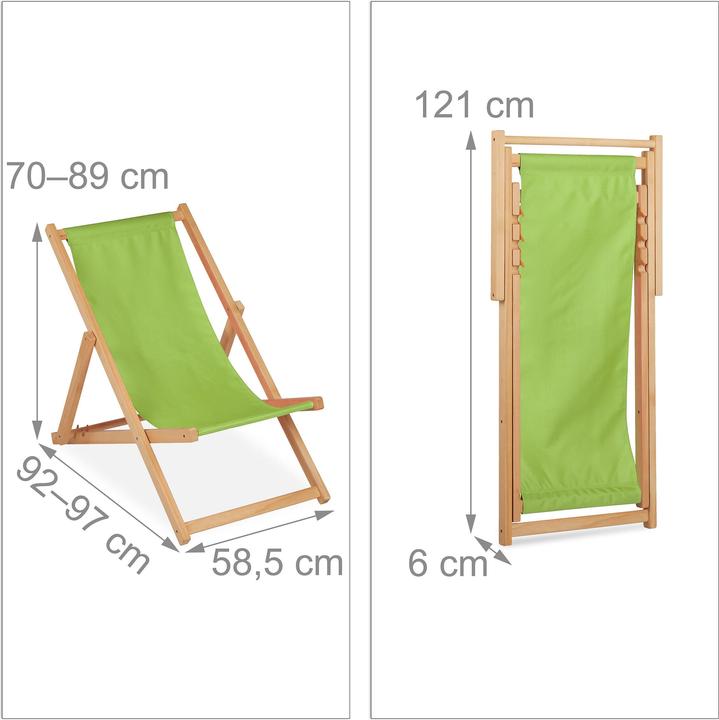 Produktbild Relaxdays Holzliegestuhl (92 cm)