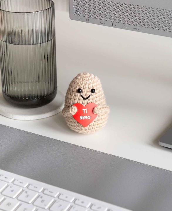 Actual product image I Am Creative Positive Potato Gehäkelter Mini Glücksbringer Plüschtier (7.50 cm)