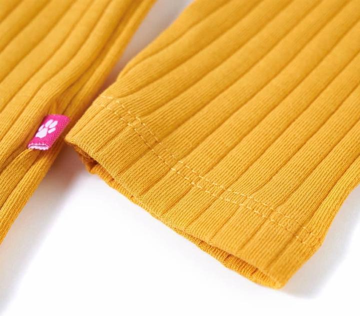 Immagine prodotto vidaXL Camicia da bambino a maniche lunghe ocra 128,Materiale: 95 % cotone. 5 (128)