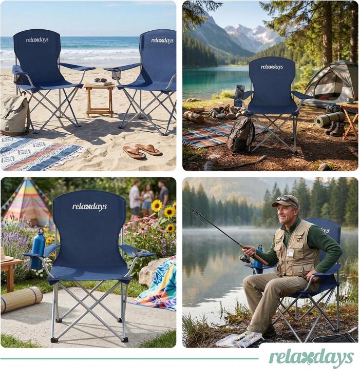 Actual product image Relaxdays 2x camping chair
