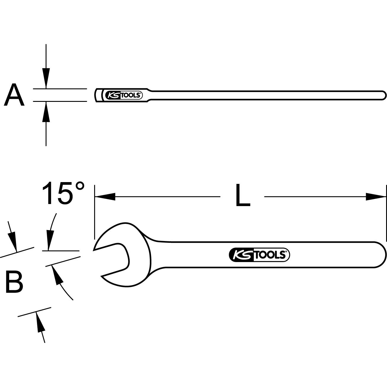 Thumbnail - KS Tools, Schraubenschlüssel, Maulschlüssel mit Schutzisolierung, 5/8" (5/8")