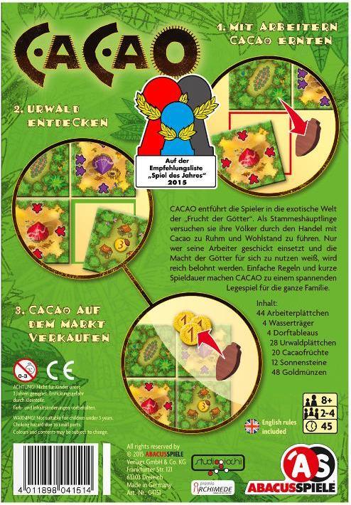 Actual product image Abacus Cacao (German, 2 - 4 Players)