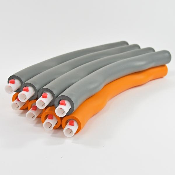 Actual product image Kögler Fitness hula hoops, in 8 parts, orange / gray (95 cm, 940 g)
