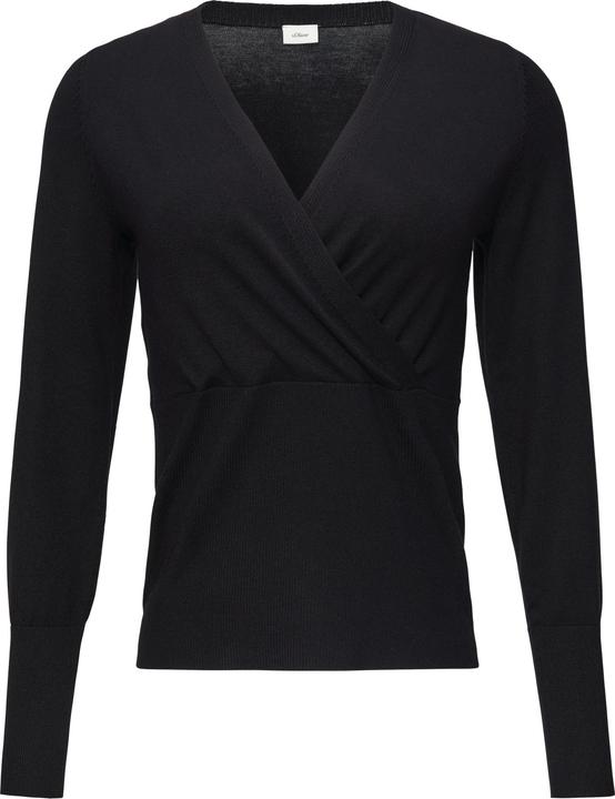 Produktbild s.Oliver Strickpullover Feinstrickpullover in Wickel-Optik (32)