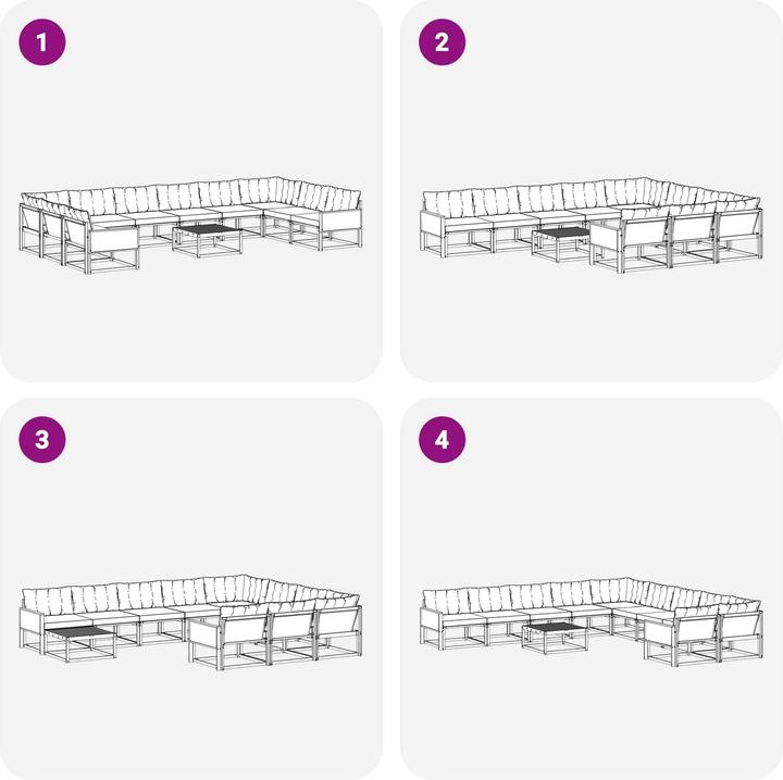 Produktbild vidaXL Outdoor-Sofagarnitur
