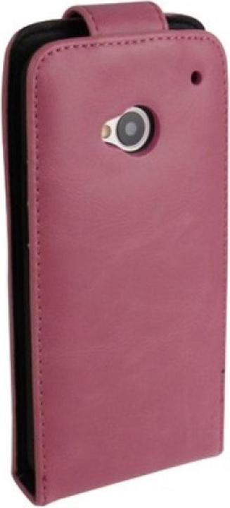 Produktbild König Design Schutzhülle Flip Tasche für Handy HTC One M7 Rosa (OnePlus X)