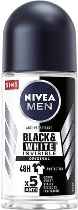 Produktbild NIVEA Men Invisibleack&White Antiperspirant W Bullet 48H (Roll-on, 50 ml)