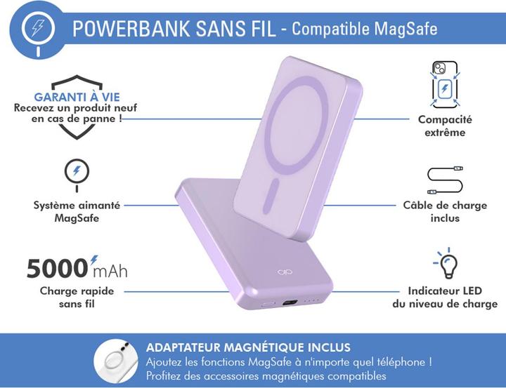 Actual product image Force Power 5000mAh MagSafe Powerbank (5000 mAh, 15 W)