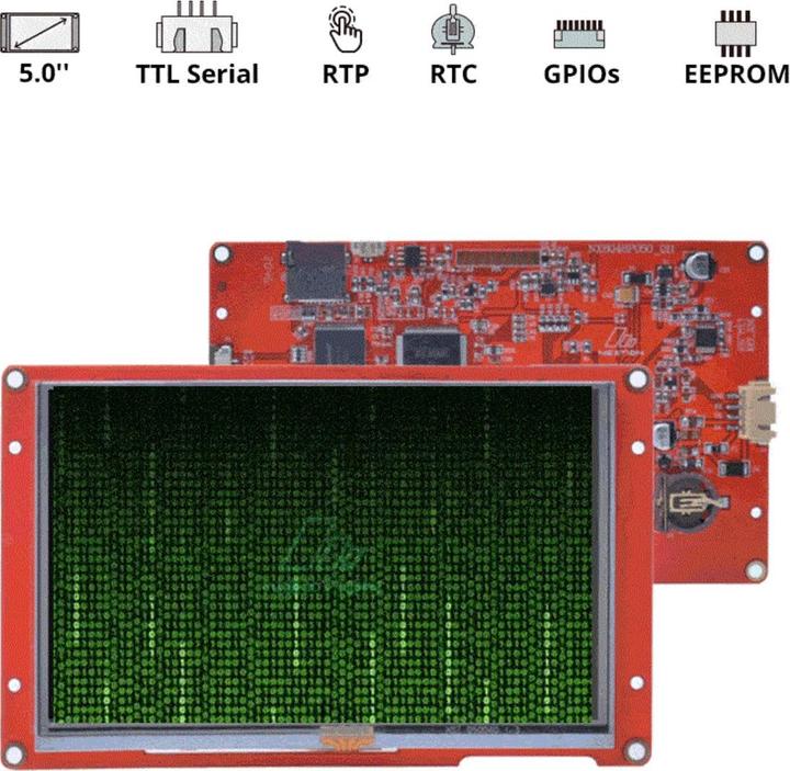 Actual product image Sonoff Nextion Intelligent 5 inch 800x480 TFT Touch Display